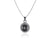 Image of silver necklace with chain and pendant showing 13.1 marathon medal.