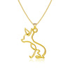 Chihuahua Pendant Necklace - Gold