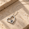 Basketball Heart Pendant Necklace - Silver