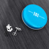 Anchor Stud Earrings - Silver
