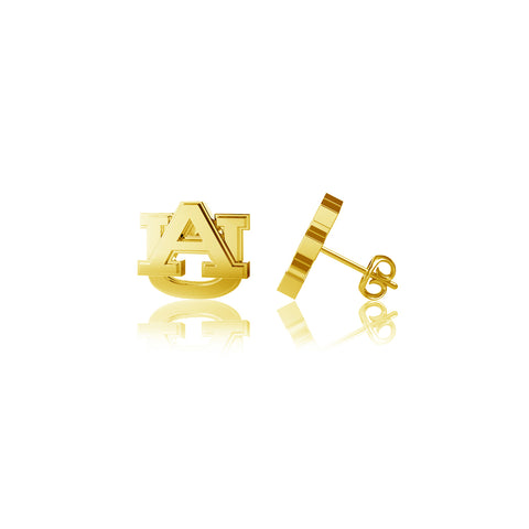 Auburn University Post Earrings - Gold Plated