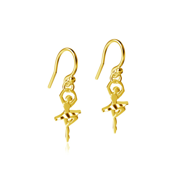 Ballet Dangle Earrings - Gold