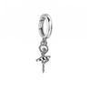 Ballet Dancer Bracelet Charm - Silver