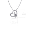 Marching Band Heart Necklace - Silver