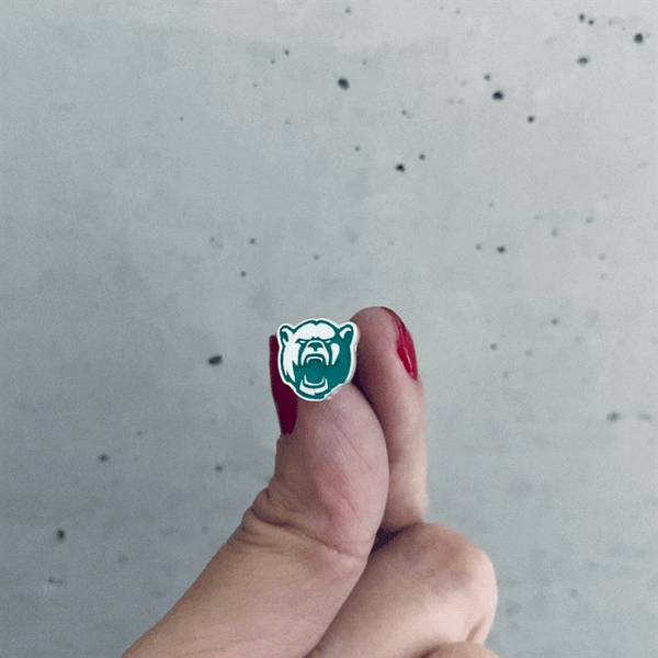 Baylor Bears Stud Earrings - Silver