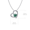 Baylor Bears Silver Heart Pendant Necklace