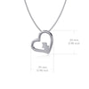 Baylor Bears Silver Heart Pendant Necklace