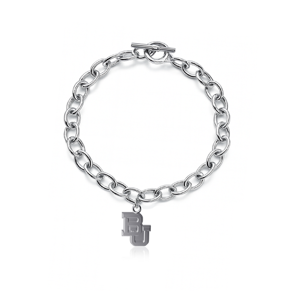 Baylor Bears Link Bracelet - Silver