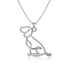 Beagle Pendant Necklace - Silver