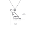 Beagle Pendant Necklace - Silver