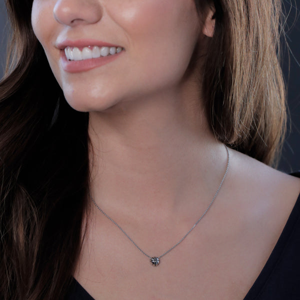Basketball Pendant Necklace - Silver