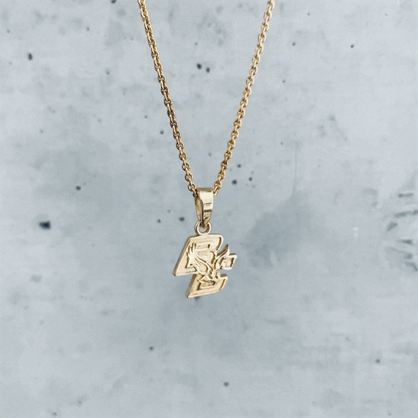 Boston College Eagles Pendant Necklace - Gold