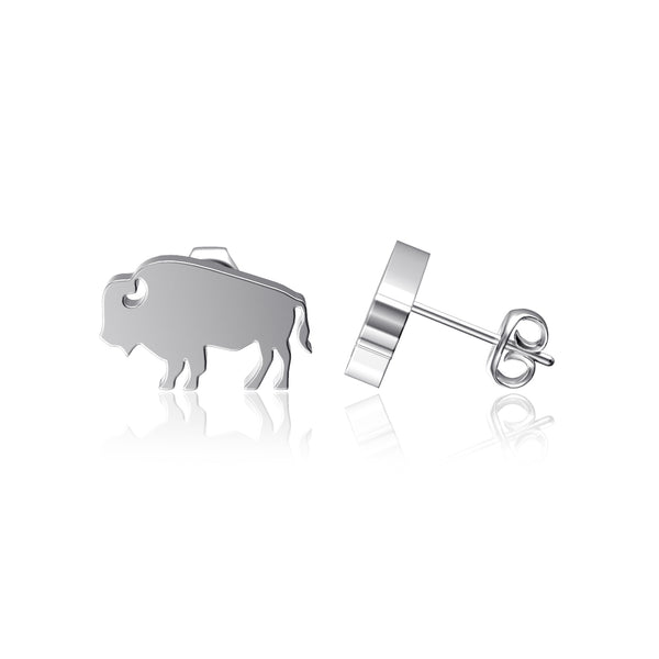 Buffalo Stud Earrings - Silver