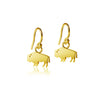Buffalo Dangle Earrings - Gold