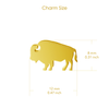Buffalo Dangle Earrings - Gold