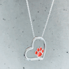 Clemson University Heart Necklace - Enamel