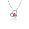 Clemson University Heart Necklace - Enamel