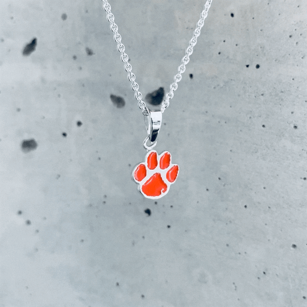 Clemson University Pendant Necklace - Enamel