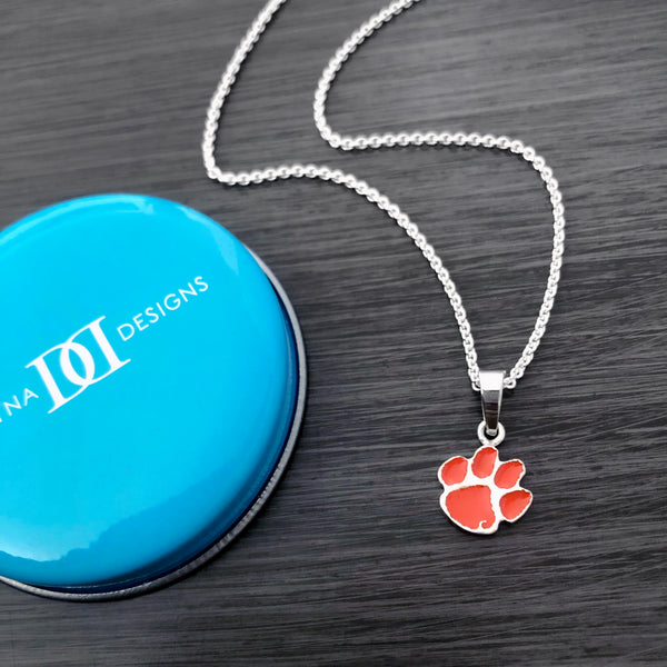 Clemson University Pendant Necklace - Enamel