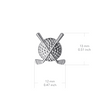 Golf Clubs Bracelet Charm - Silver