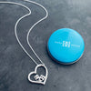 Comedy and Tragedy Mask Heart Necklace