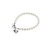 Comedy and Tragedy Mask Pearl Bracelet - Silver