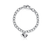 Comedy and Tragedy Mask Link Bracelet - Silver