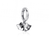 Comedy and Tragedy Mask Bracelet Charm - Silver
