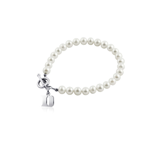 Duke University Pearl Bracelet - Silver