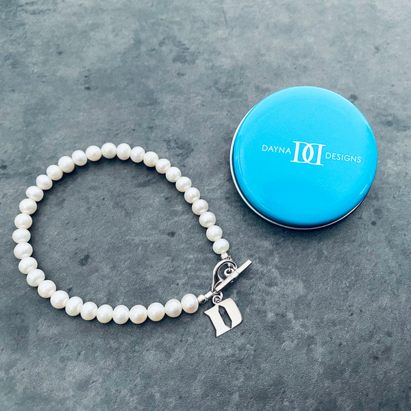 Duke University Pearl Bracelet - Silver