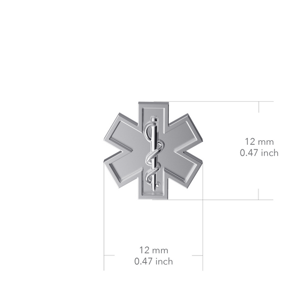 EMT Paramedic Pendant Necklace - Silver