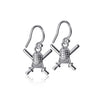 Fencing Dangle Earrings - Silver