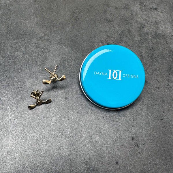 Hockey Stud Earrings - Gold