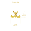 Hockey Stud Earrings - Gold
