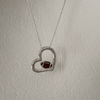 Football Heart Necklace - Enamel