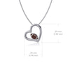 Football Heart Necklace - Enamel