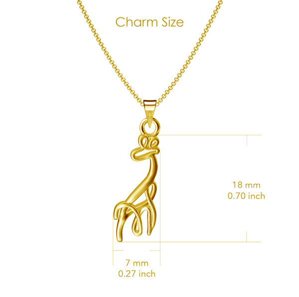 Giraffe Pendant Necklace - Gold