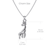 Giraffe Pendant Necklace - Silver