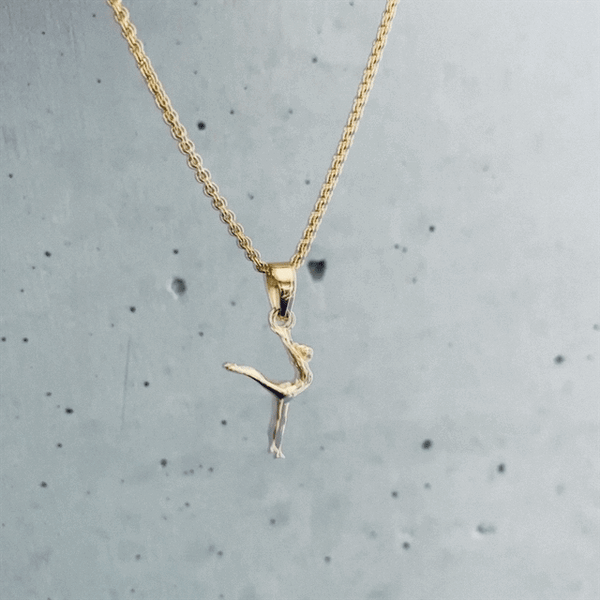 Gymnastics Pendant Necklace - Gold