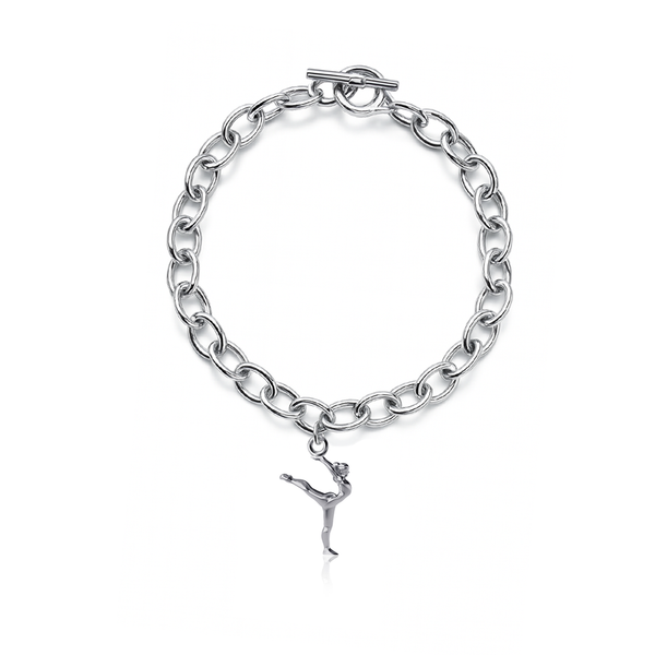 Gymnastics Link Bracelet - Silver