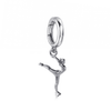 Gymnastics Bracelet Charm - Silver
