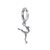 Gymnastics Bracelet Charm - Silver