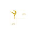 Gymnastics Stud Earrings - Gold