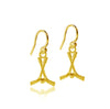 Hockey Dangle Earrings - Gold