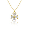 Knot Cross Necklace - Gold