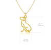 Labrador Silhouette Pendant Necklace - Gold