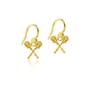 Lacrosse Sticks Dangle Earrings - Gold