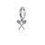 Lacrosse Bracelet Charm - Silver