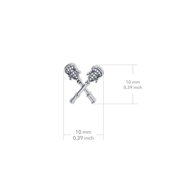 Lacrosse Bracelet Charm - Silver