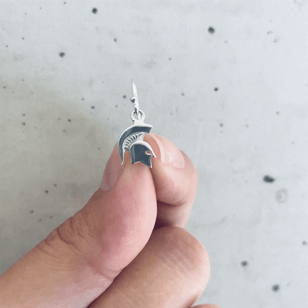 Michigan State University Dangle Earrings - Silver